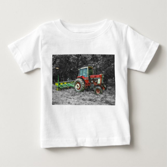 Old International Traktor Painterly Baby T-shirt (Vorderseite)