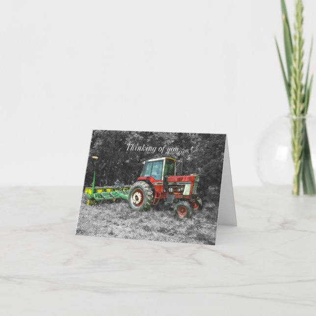 Old International Traktor Painterly Card Karte (Vorderseite)