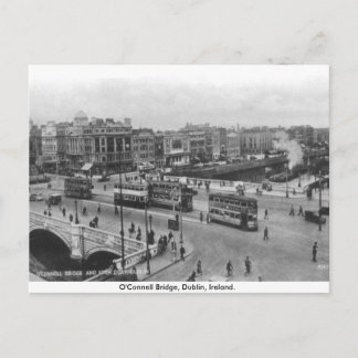 Old Ireland, O'Connell Bridge 1930, Dublin Postkarte