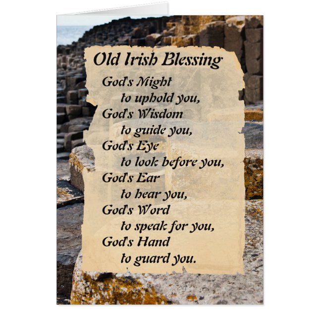 Old Irish Blessing Giants Causeway Ireland Card (Vorne)