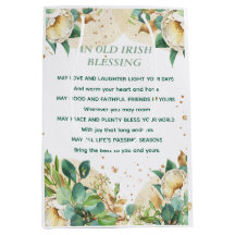 Old Irish Blessing on Gold Dust and Roses