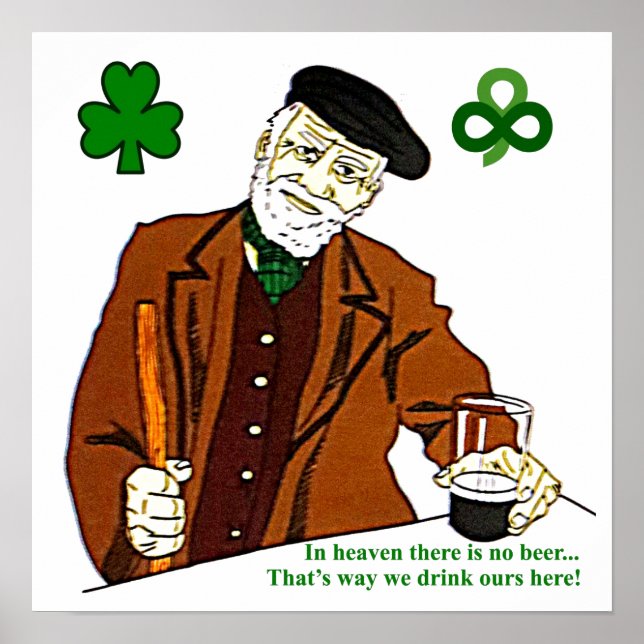 Old Irish Drinker Poster (Vorne)