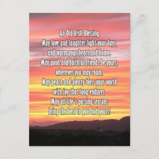 Old Irish Segen Postkarte