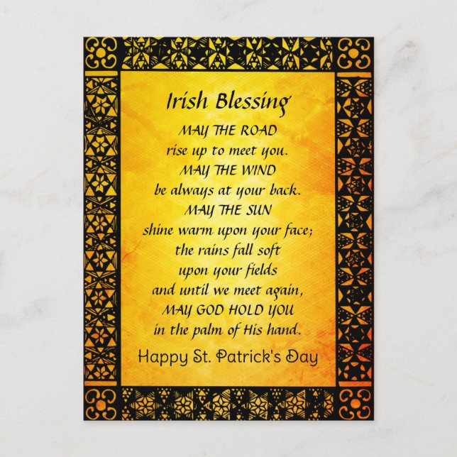 Old Irish Sessing, St. Patrick's Day Postkarte (Vorderseite)