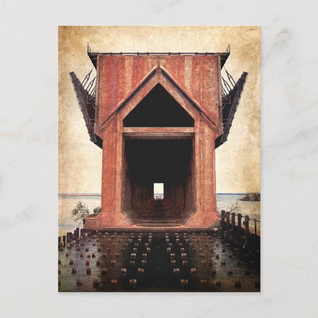 Old Iron Ore Dock Postkarte (Vorderseite)