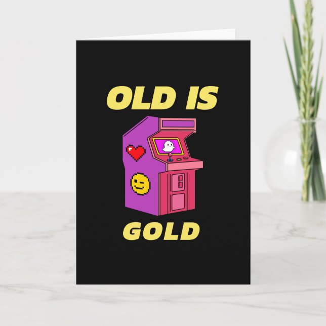 Old is Gold Gamer Karte (Vorderseite)