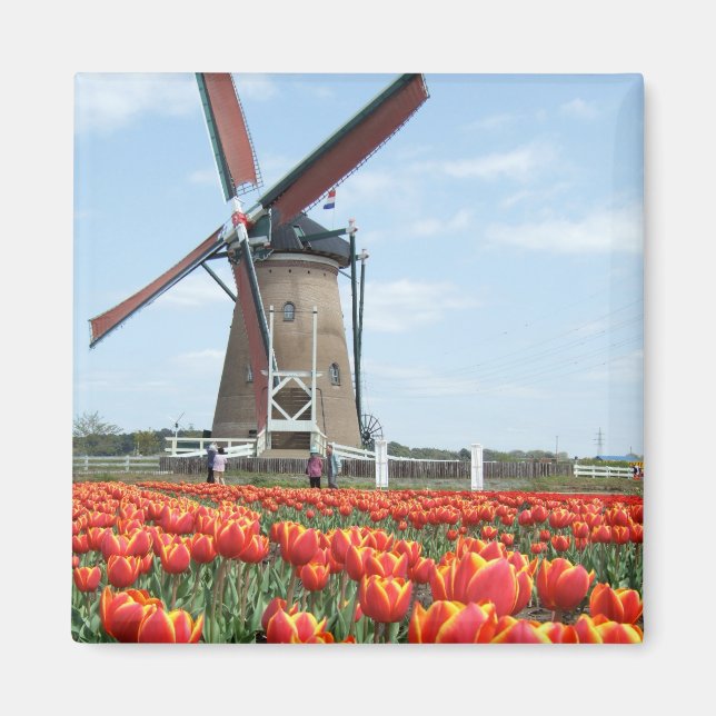 Old Japan Windmühle Magnet (Vorne)