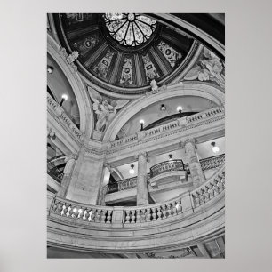 Old Jersey City: Interior Hudson Count Courthouse Poster