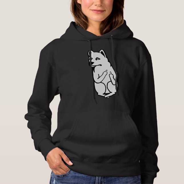 Old Jonathon Middle Finger Husky Hoodie (Vorderseite)