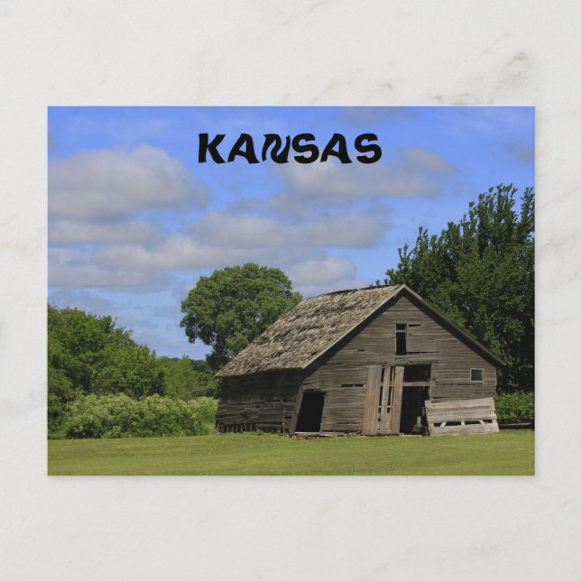 Old Kansas Country Stall Post Card Postkarte (Vorderseite)