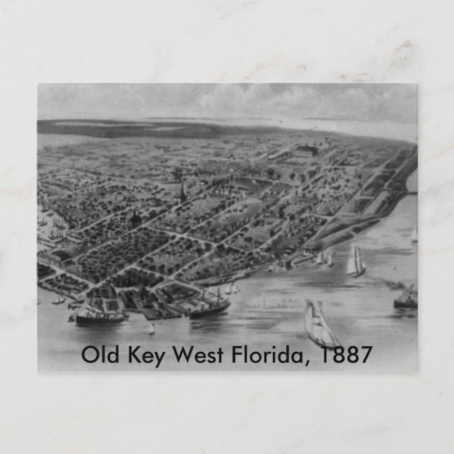 Old Key West Florida Post Card, 1887 Postkarte (Vorderseite)