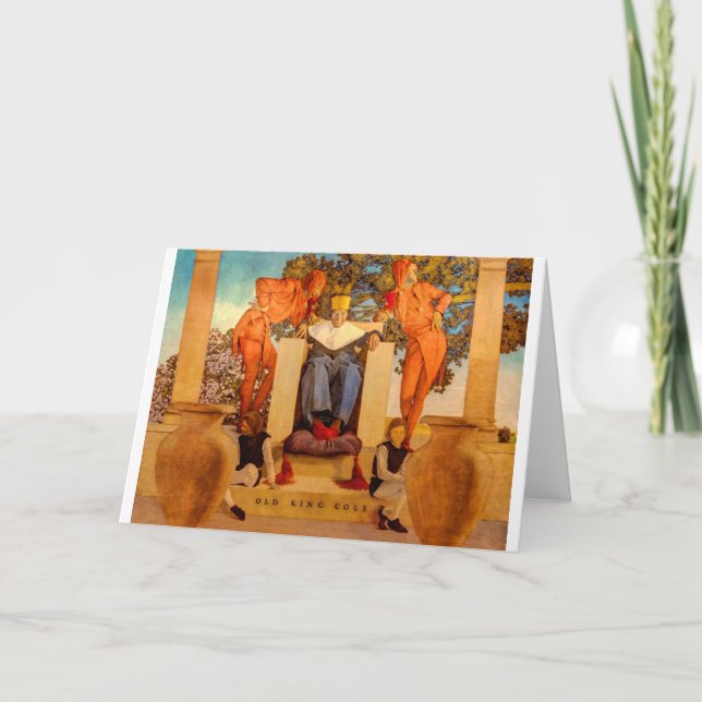 Old King Cole Feiertagskarte (Vorderseite)