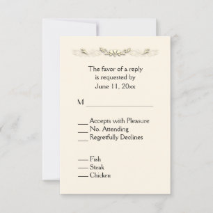 Old Lace UAWG mit Menü RSVP Karte