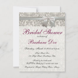 Old Lace Wedding Bridal Dusche Einladung Custom