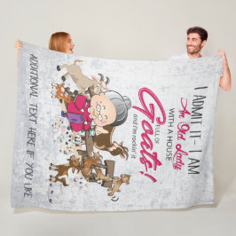 Old Lady House Full of Goats Fleecedecke