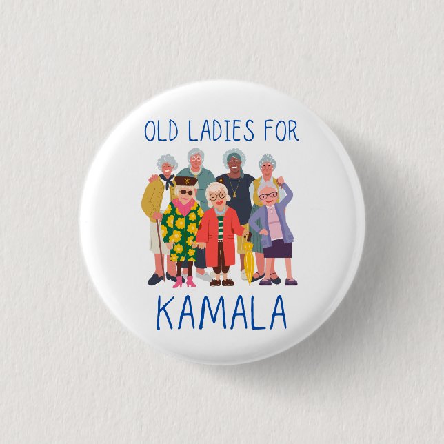 Old Ladys for Kamala Button (Vorderseite)