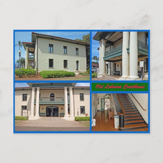 Old Lahaina Courthouse Postkarte (Vorderseite)