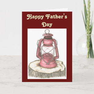 Old Lantern Vatertag Card Karte