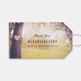 Old Liebe Tree Rustic Wedding Vielen Dank Geschenkanhänger