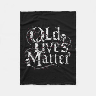 Old Lives Funny Retro Clic Rocker Design Sticker Fleecedecke