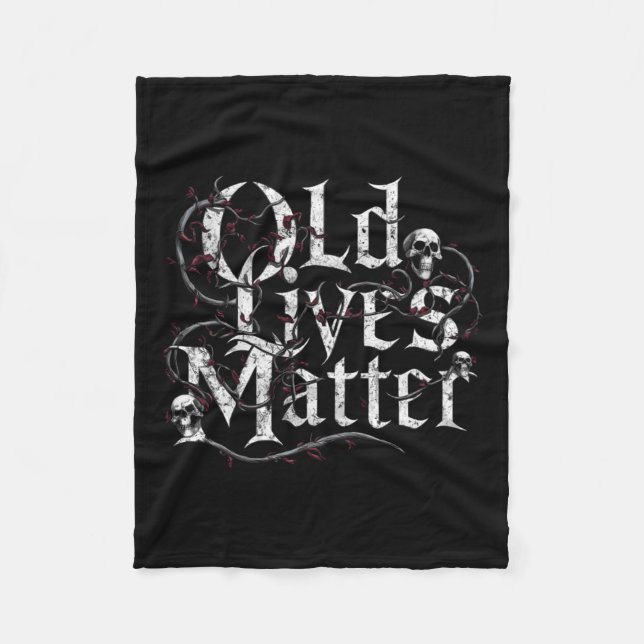 Old Lives Funny Retro Clic Rocker Design Sticker Fleecedecke (Vorderseite)