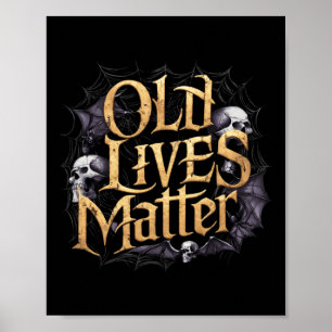 Old Lives Retro Horror Click Rock Art Design Poster