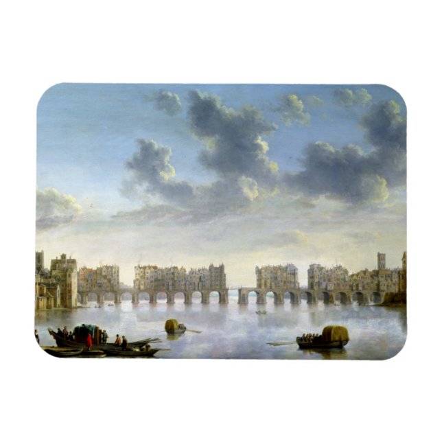Old London Bridge (oil), c.1630 Magnet (Horizontal)