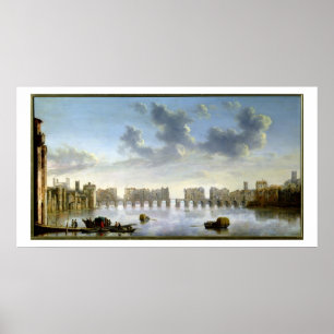 Old London Bridge (oil), c.1630 Poster