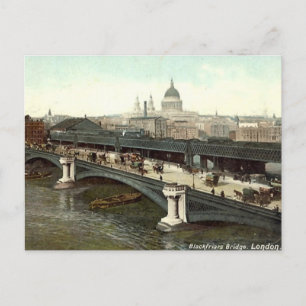 Old London Postcard - Blackfriars Bridge Postkarte