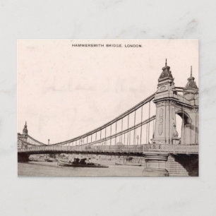 Old London Postcard - Hammersmith Bridge Postkarte