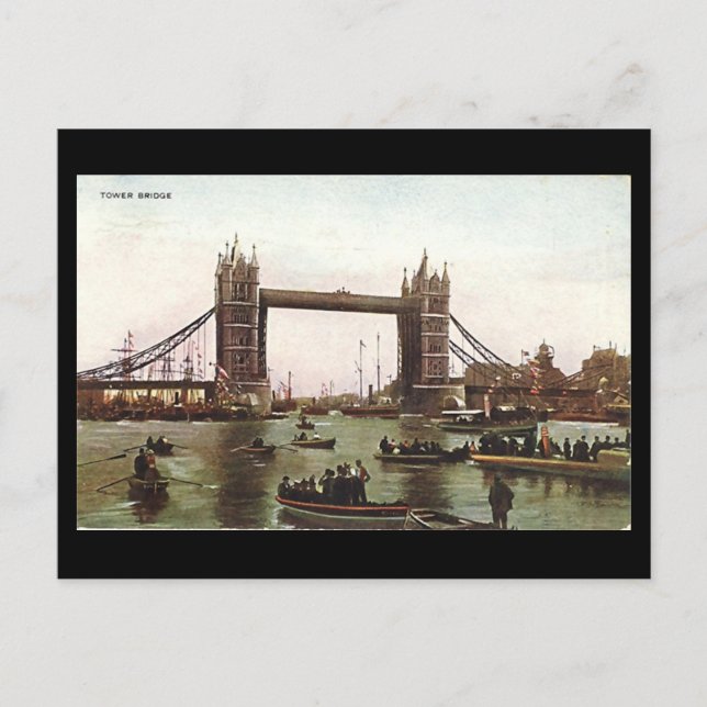 Old London Postcard - Tower Bridge Postkarte (Vorderseite)