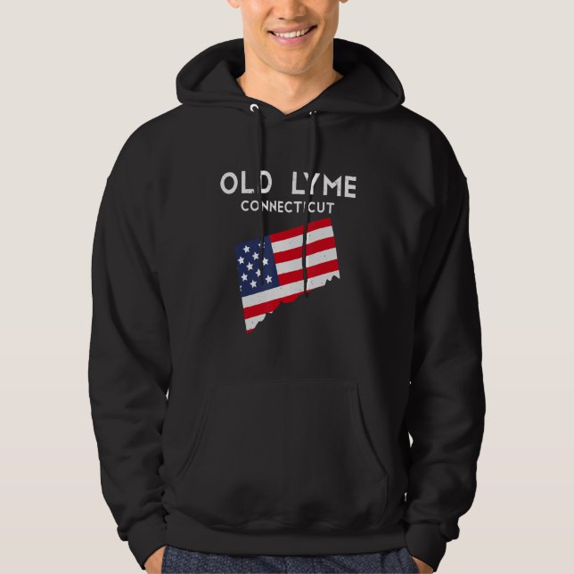 Old Lyme Connecticut USA Staat America Travel Conn Hoodie (Vorderseite)