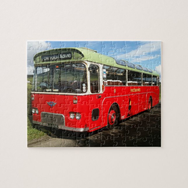 Old Macbraynes Bus auf der Insel Bute Puzzle (Horizontal)
