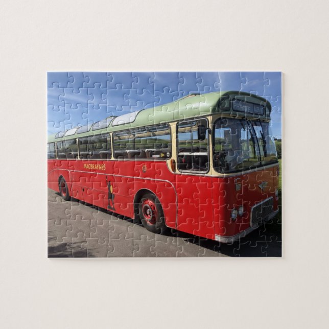 Old Macbraynes Bus auf der Insel Bute Puzzle (Horizontal)