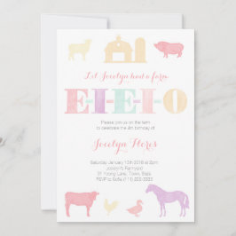 Old MacDonald Birthday Party Einladungen, EIO Einladung