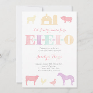 Old MacDonald Birthday Party Einladungen, EIO Einladung