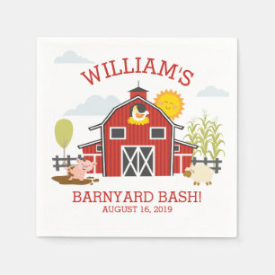 Old MacDonald Farm Geburtstagsparty Napkin Serviette