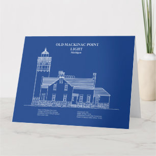 Old Mackinac Point Light - Michigan - AD Dankeskarte