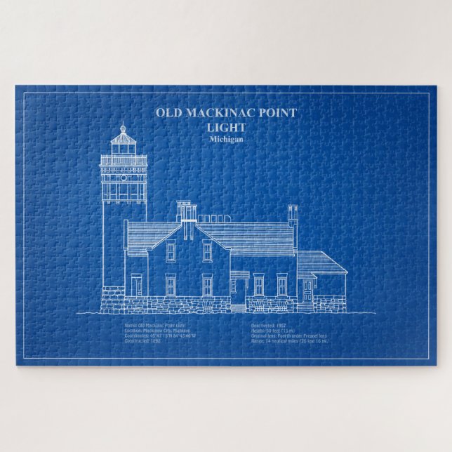 Old Mackinac Point Light - Michigan - AD Puzzle (Horizontal)