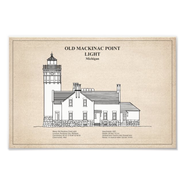 Old Mackinac Point Light - Michigan - SBD Fotodruck (Vorne)