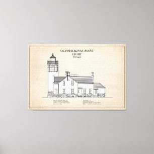 Old Mackinac Point Light - Michigan – SBD Leinwanddruck