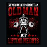 Old Man At Lifting Weights Workout Fitness Gym 1  Poster<br><div class="desc">Old Man At Lifting Weights Workout Fitness Gym 1</div>