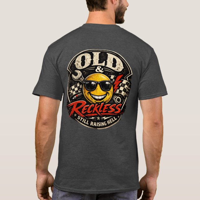 Old Man Biker T-Shirt (Rückseite)
