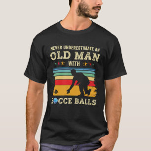 Old Man Bocce Ball Team Boccia Bocci Grandpa Vater T-Shirt