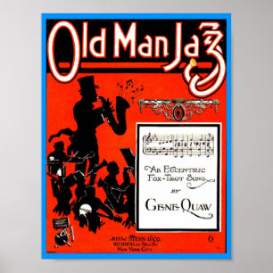 Old Man Jazz Sheet Music Pub. Kopie 1920 Poster