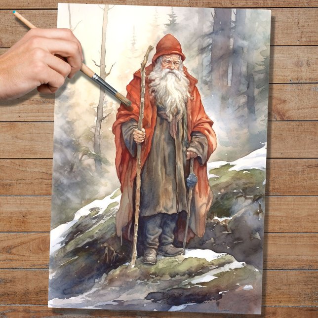 Old Man Santa 6 Decoupage Seidenpapier (Von Creator hochgeladen)