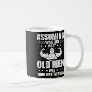 Old Man Weightlift Bodybuilding Weightlift W Kaffeetasse