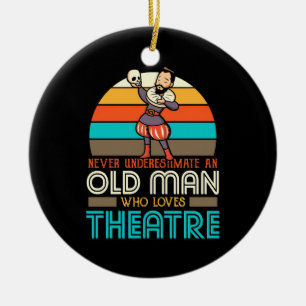 Old Man Who Lieben Theater Keramik Ornament