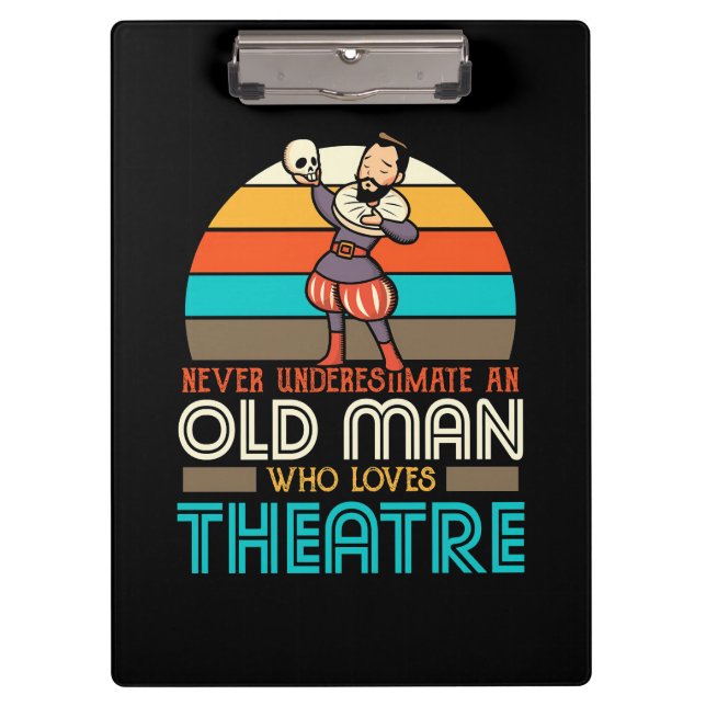 Old Man Who Lieben Theater Klemmbrett (Vorderseite)