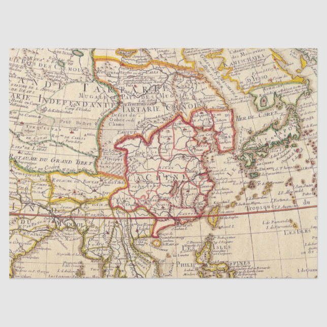 Old Map Series 1 Design 3 Seidenpapier (Vorderseite)